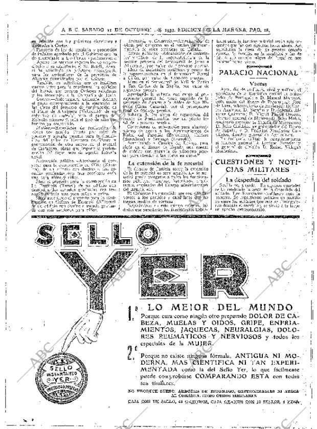 ABC MADRID 21-10-1933 página 18