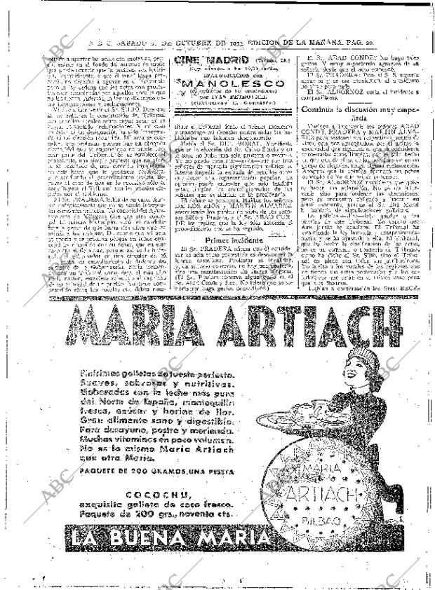 ABC MADRID 21-10-1933 página 20