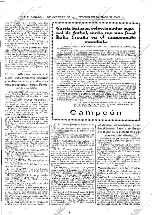 ABC MADRID 21-10-1933 página 21