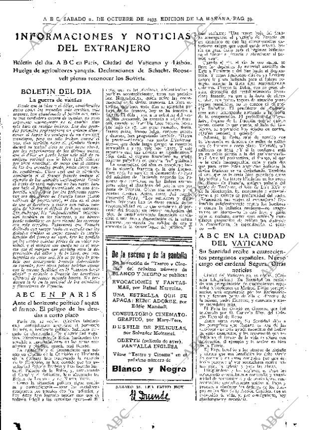 ABC MADRID 21-10-1933 página 39