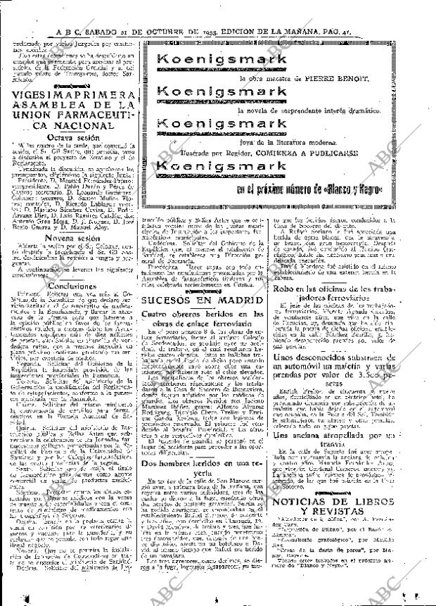 ABC MADRID 21-10-1933 página 41