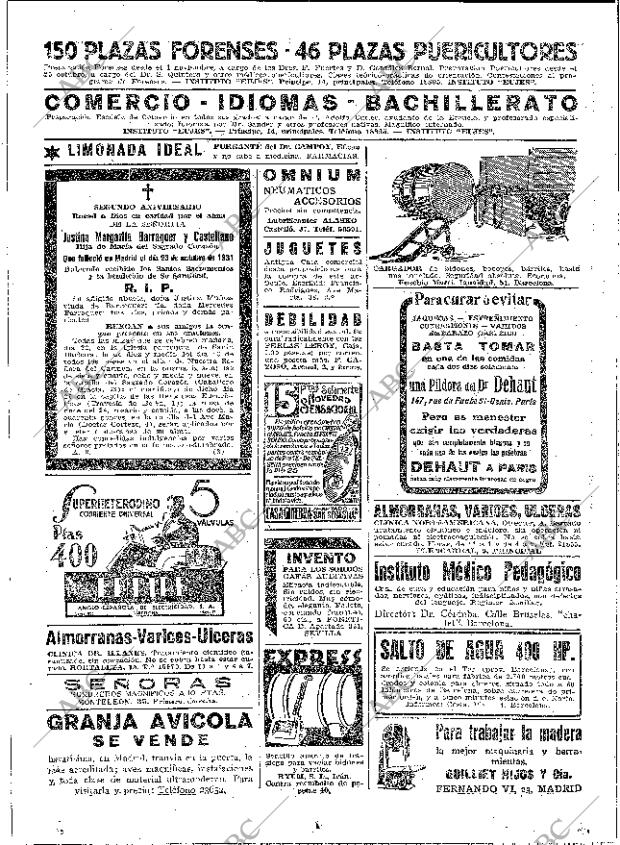 ABC MADRID 21-10-1933 página 54