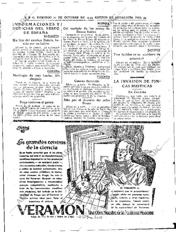 ABC SEVILLA 22-10-1933 página 34
