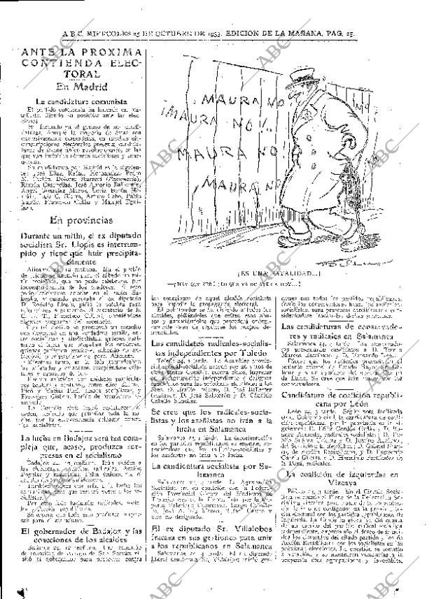ABC MADRID 25-10-1933 página 25