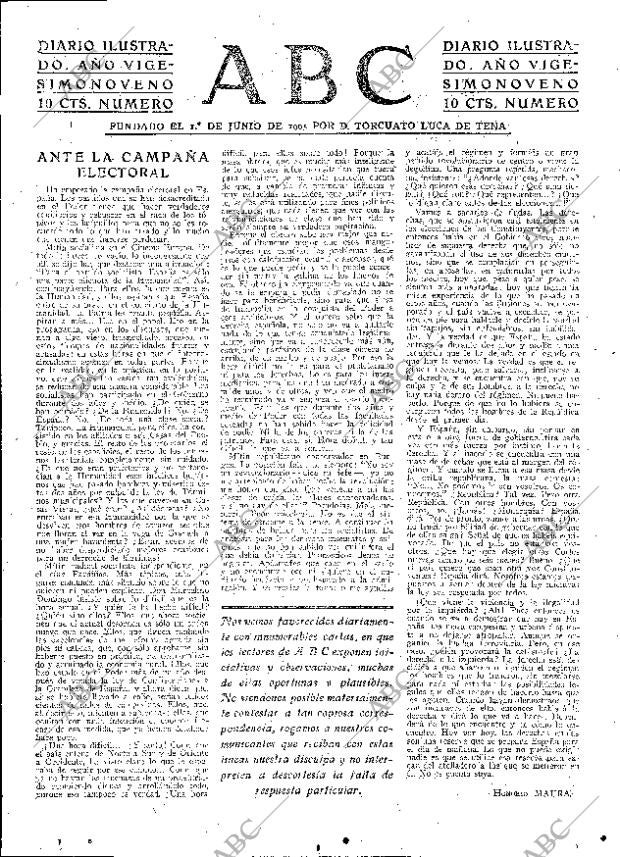 ABC MADRID 25-10-1933 página 3