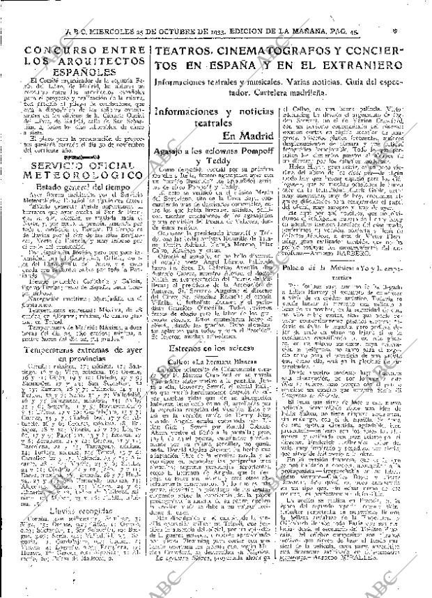 ABC MADRID 25-10-1933 página 45