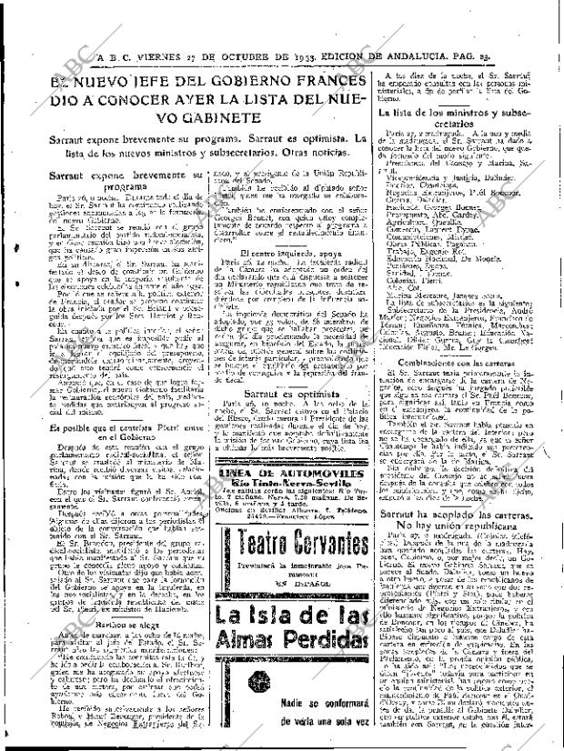 ABC SEVILLA 27-10-1933 página 23