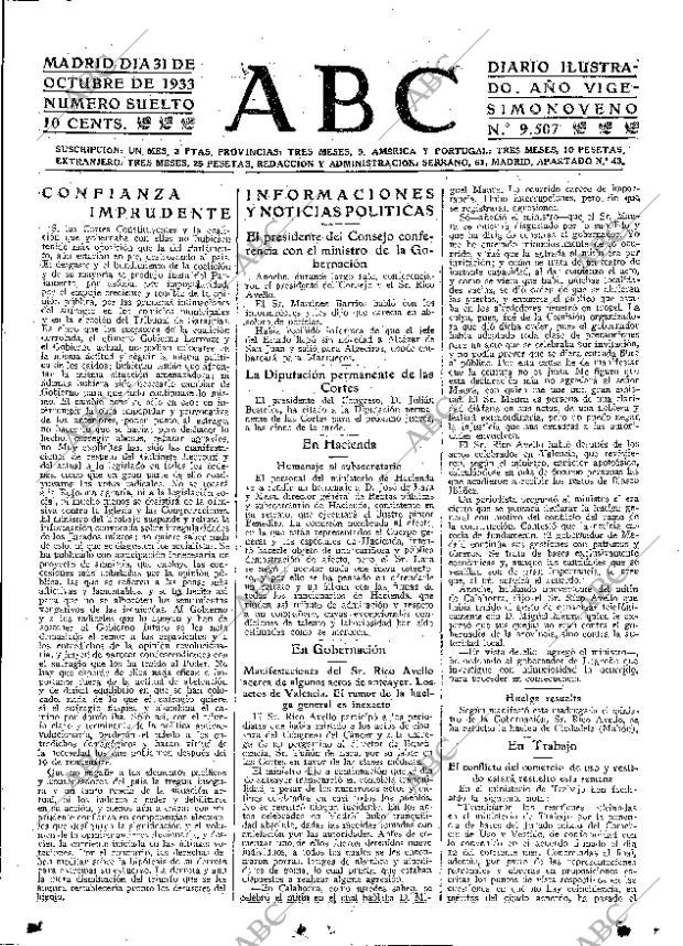 ABC MADRID 31-10-1933 página 15