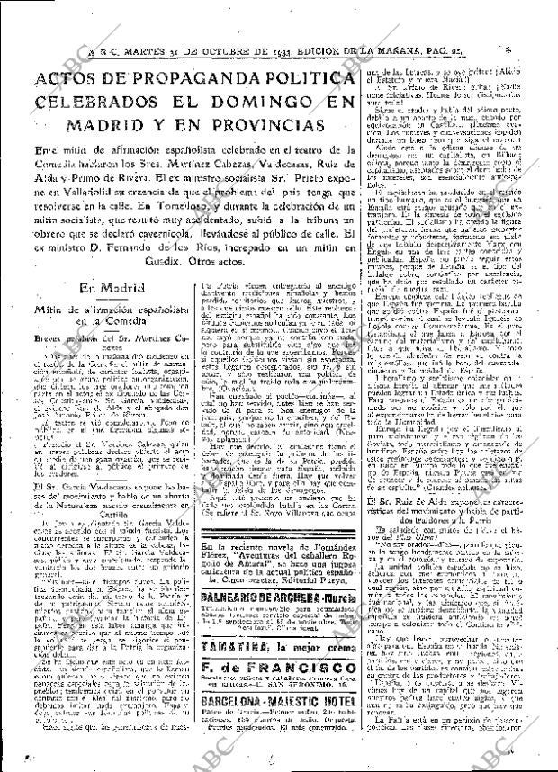 ABC MADRID 31-10-1933 página 21