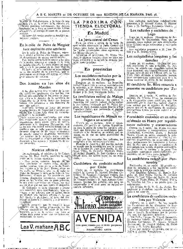 ABC MADRID 31-10-1933 página 36