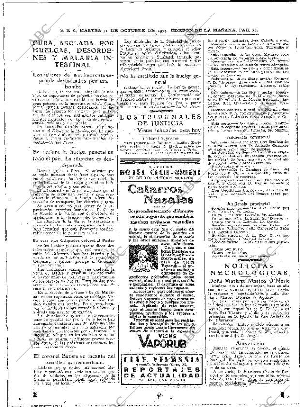 ABC MADRID 31-10-1933 página 38