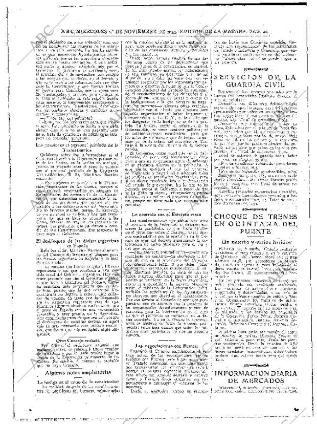 ABC MADRID 01-11-1933 página 20