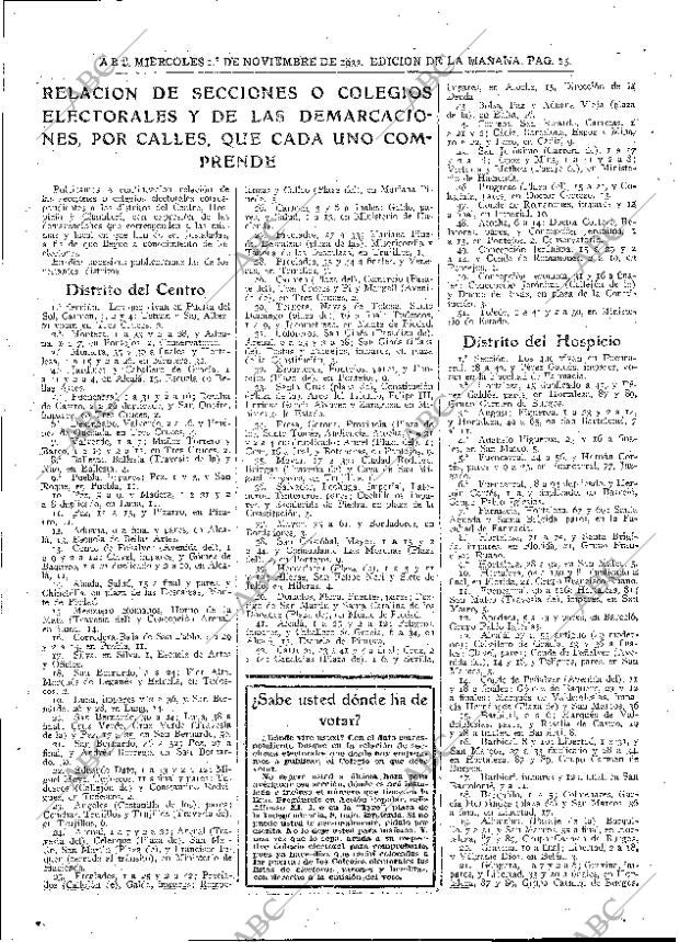 ABC MADRID 01-11-1933 página 25