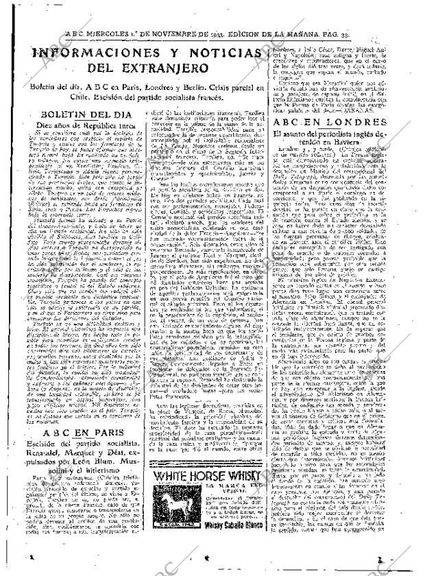 ABC MADRID 01-11-1933 página 33