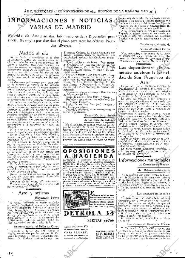 ABC MADRID 01-11-1933 página 35