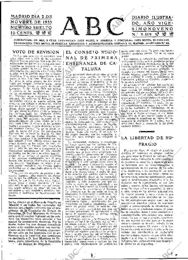 ABC MADRID 02-11-1933 página 15