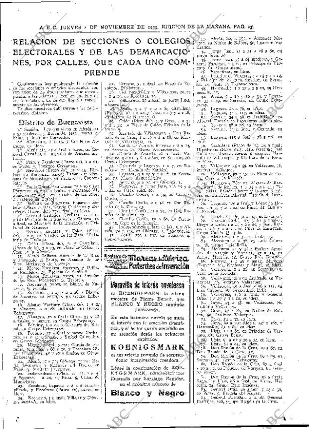 ABC MADRID 02-11-1933 página 23