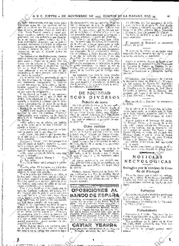 ABC MADRID 02-11-1933 página 34