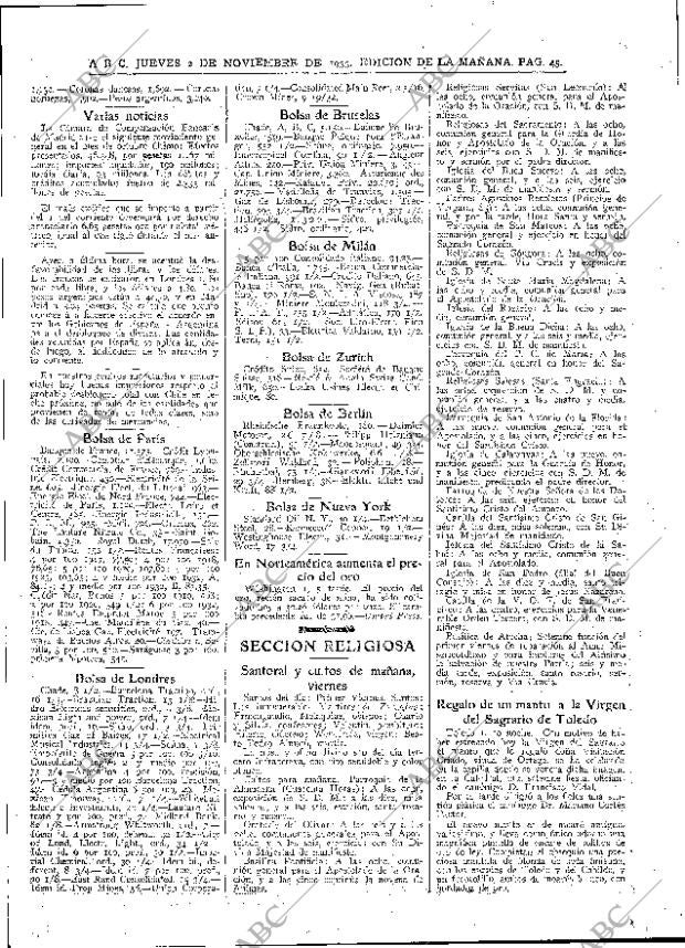 ABC MADRID 02-11-1933 página 45