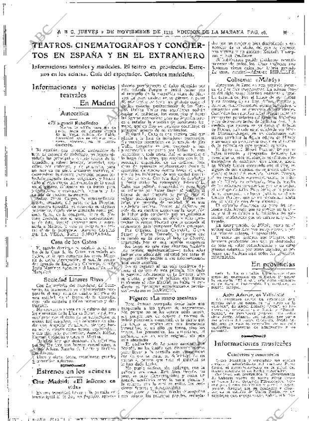 ABC MADRID 02-11-1933 página 46