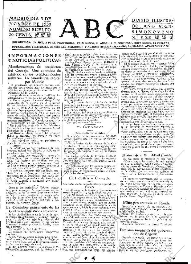ABC MADRID 03-11-1933 página 15