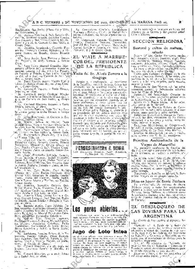 ABC MADRID 03-11-1933 página 27