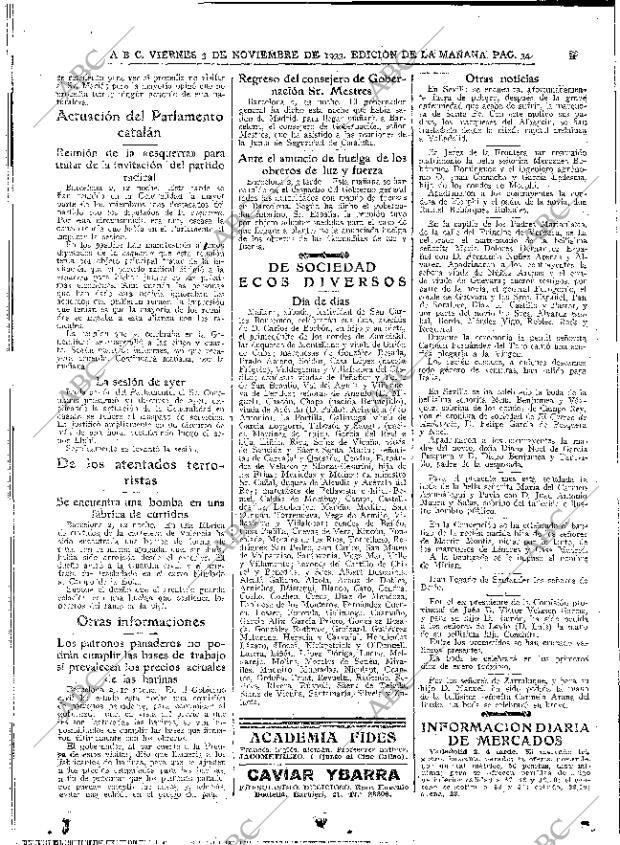 ABC MADRID 03-11-1933 página 34