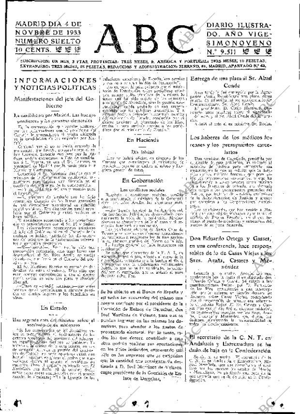 ABC MADRID 04-11-1933 página 15