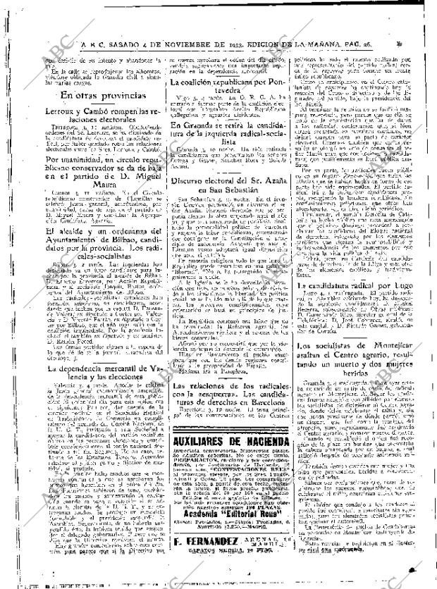 ABC MADRID 04-11-1933 página 26