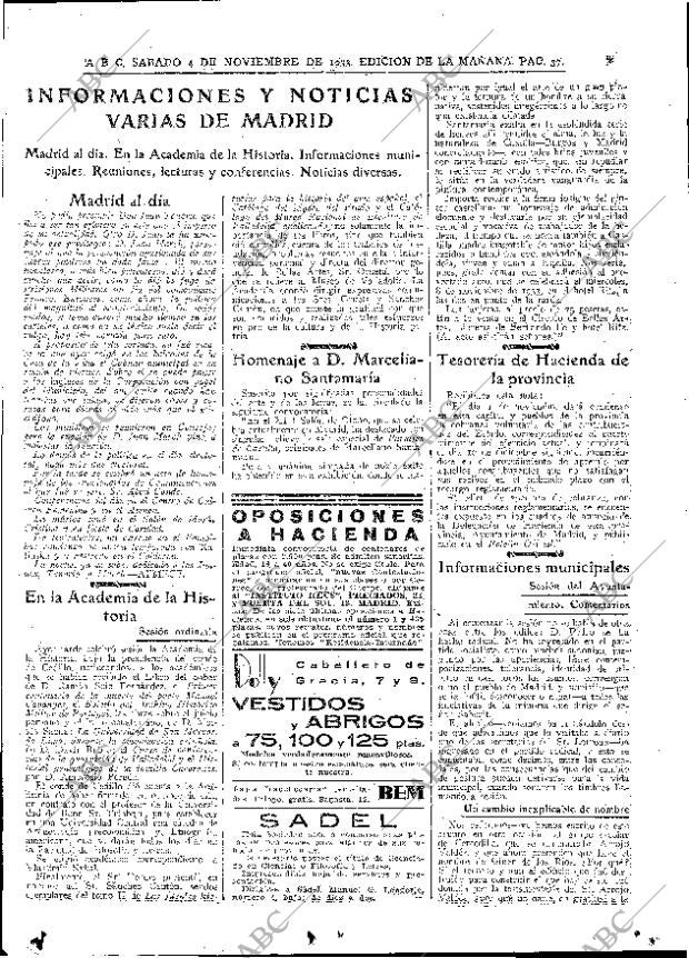ABC MADRID 04-11-1933 página 37
