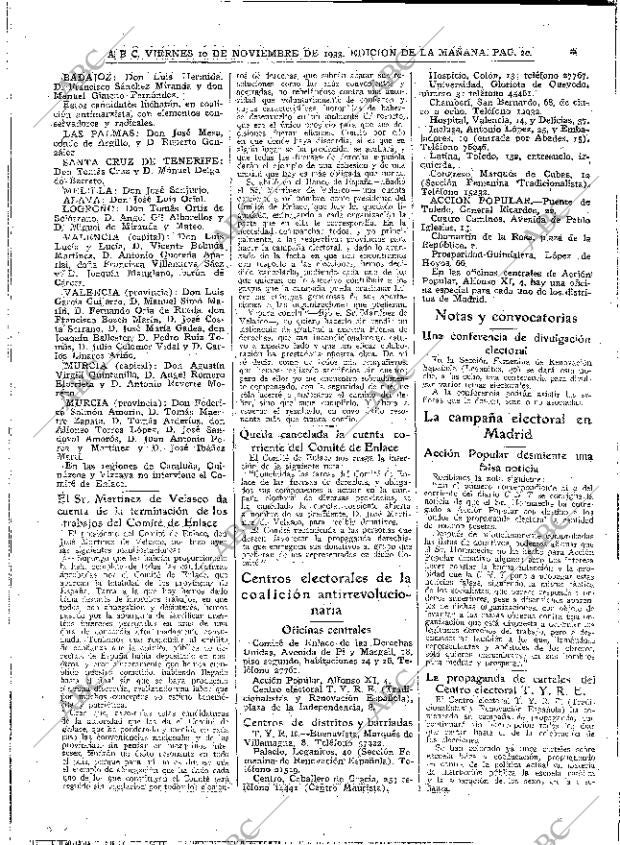 ABC MADRID 10-11-1933 página 20