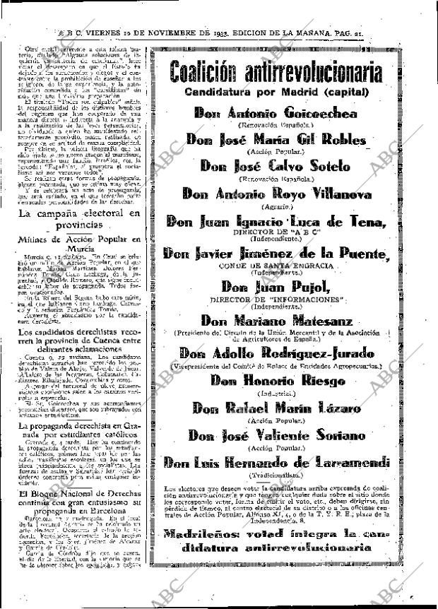 ABC MADRID 10-11-1933 página 21