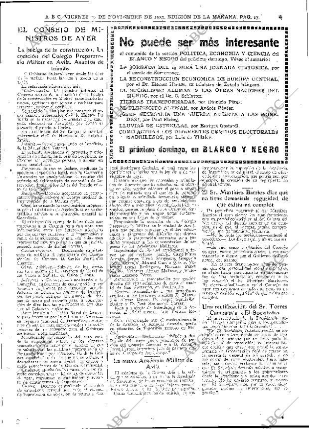 ABC MADRID 10-11-1933 página 27
