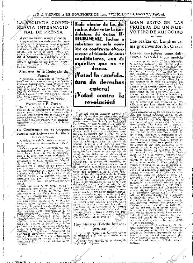 ABC MADRID 10-11-1933 página 28