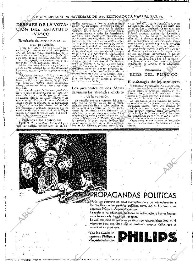 ABC MADRID 10-11-1933 página 30