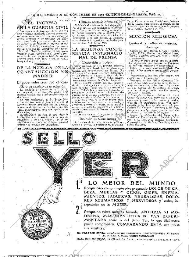 ABC MADRID 11-11-1933 página 24