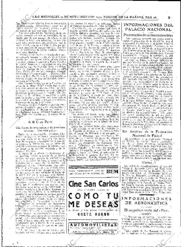 ABC MADRID 15-11-1933 página 26