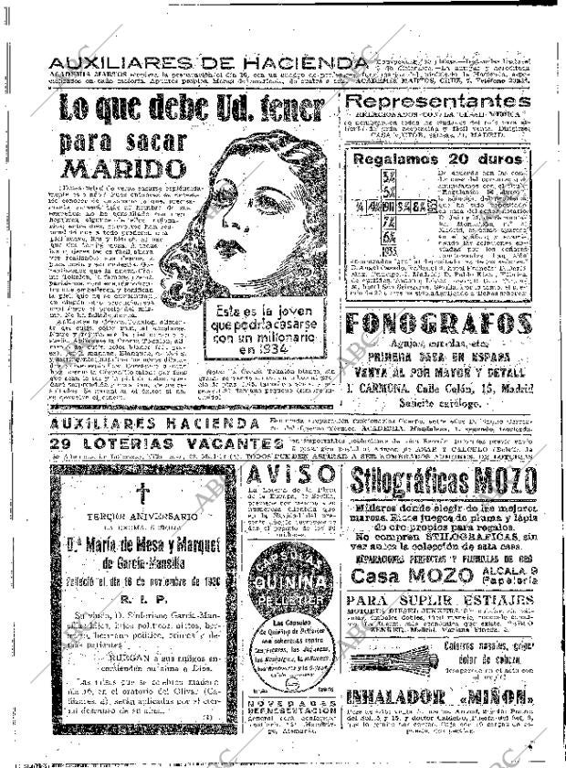 ABC MADRID 15-11-1933 página 58