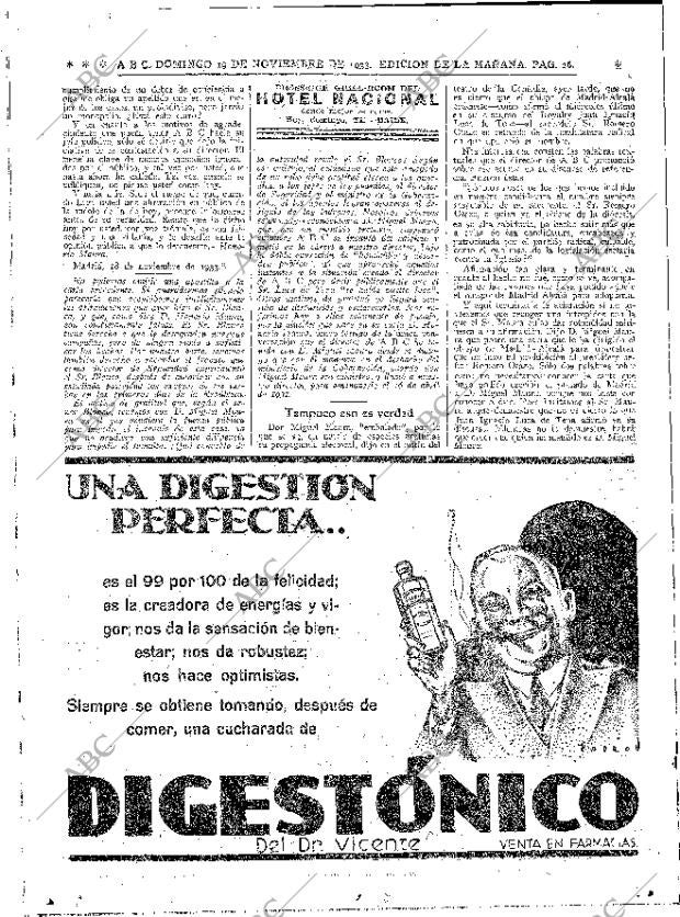 ABC MADRID 19-11-1933 página 26