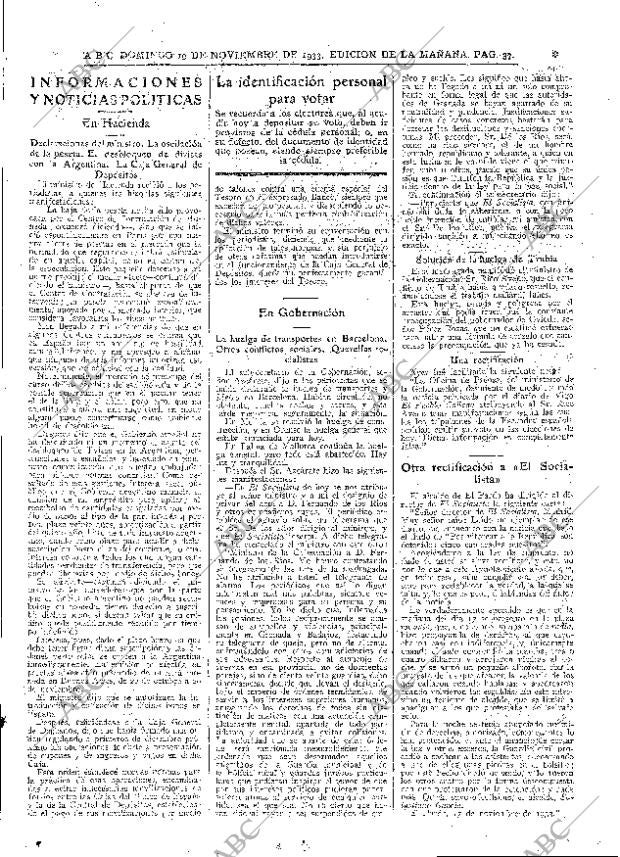 ABC MADRID 19-11-1933 página 37