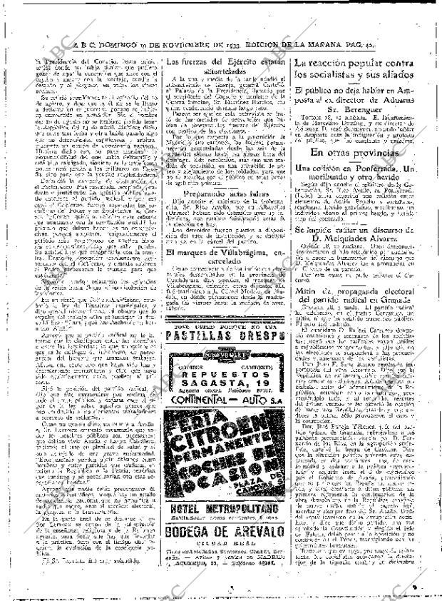 ABC MADRID 19-11-1933 página 40