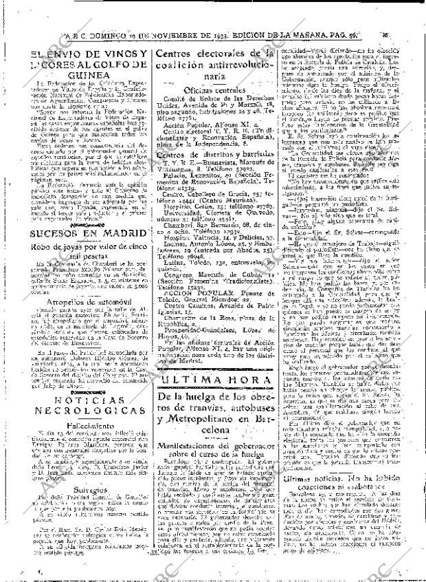 ABC MADRID 19-11-1933 página 56