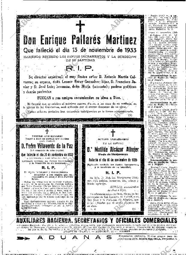 ABC MADRID 19-11-1933 página 66