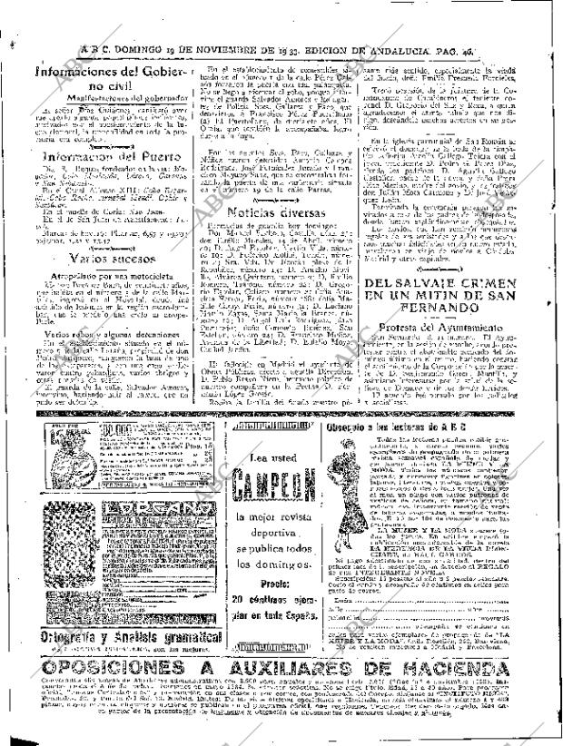 ABC SEVILLA 19-11-1933 página 46