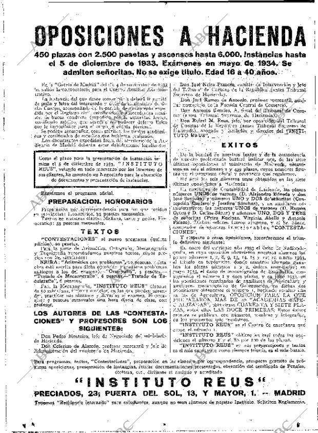 ABC MADRID 21-11-1933 página 18