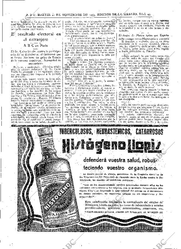 ABC MADRID 21-11-1933 página 45