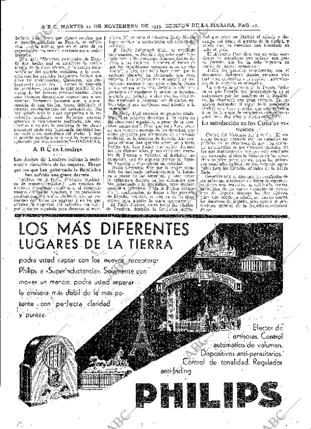 ABC MADRID 21-11-1933 página 47