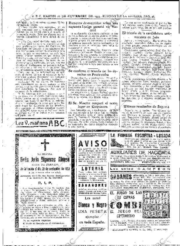 ABC MADRID 21-11-1933 página 56