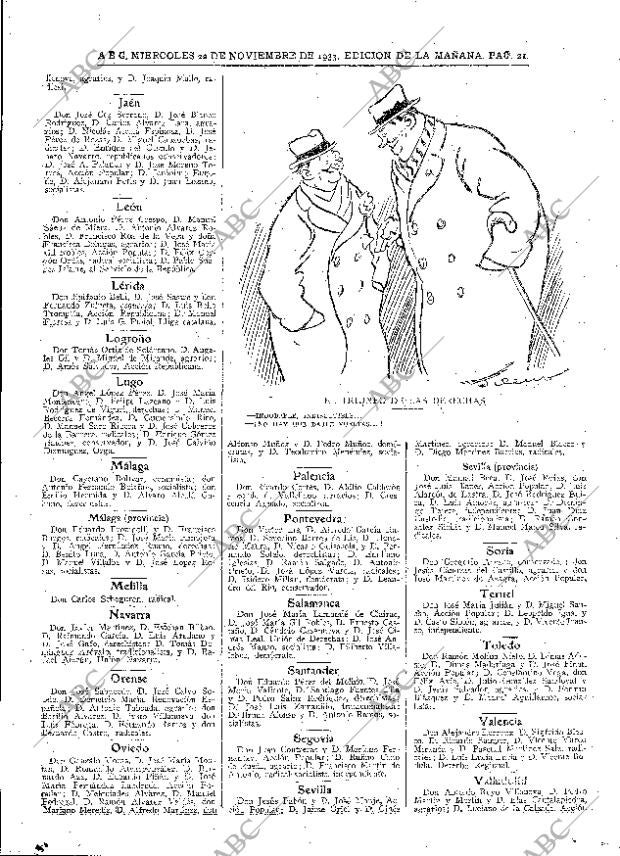 ABC MADRID 22-11-1933 página 21