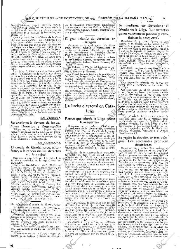 ABC MADRID 22-11-1933 página 23
